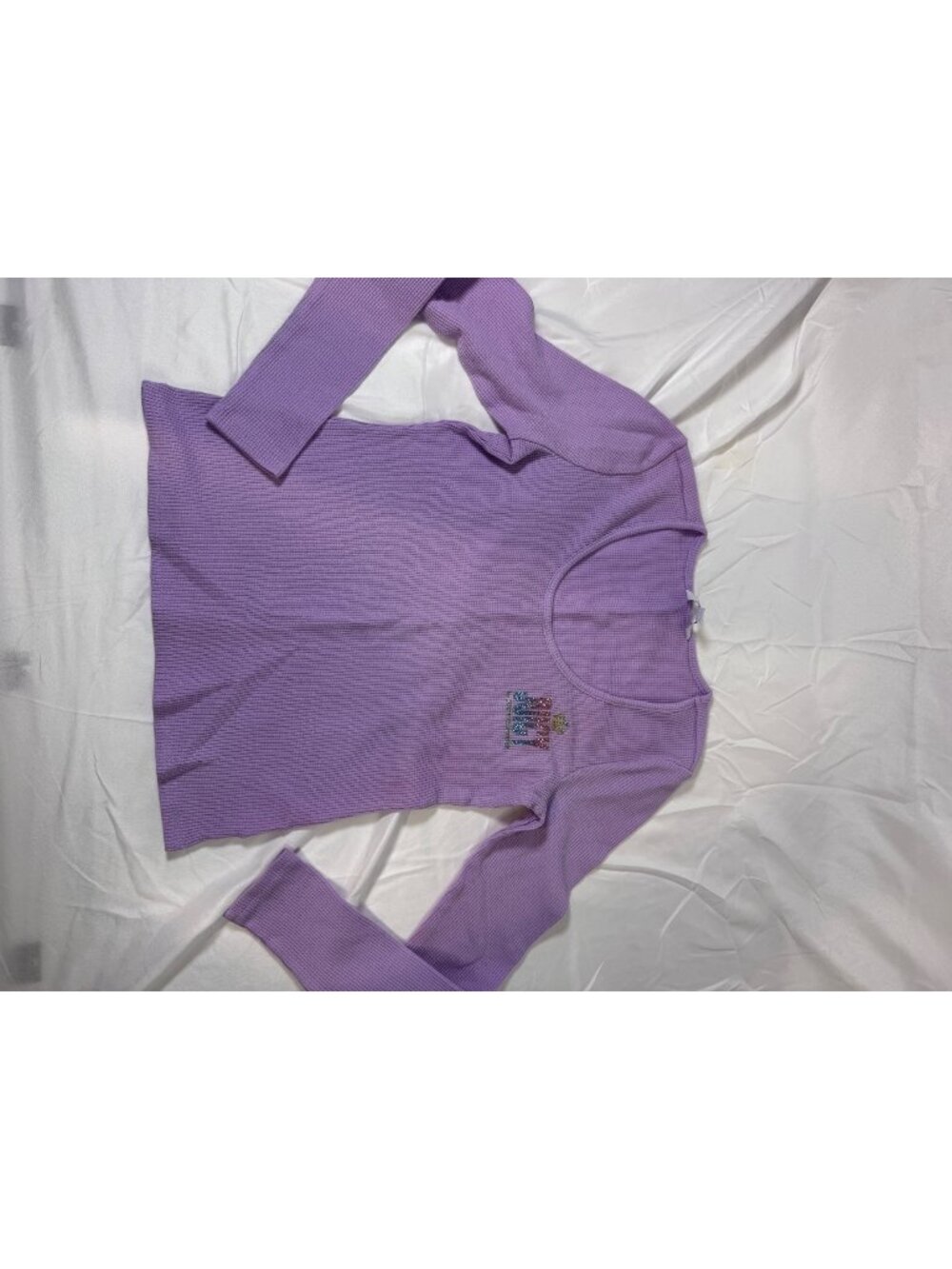 Juicy by Juicy Couture, Y2K Purple Waffle Knit Top, Size XS